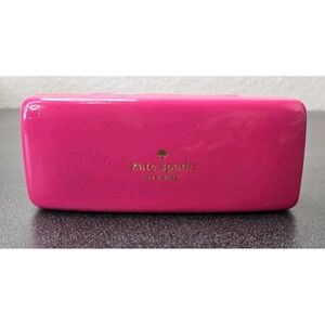 Kate Spade New York Eyeglasses Sunglasses Case Hard Clamshell Pink Orange